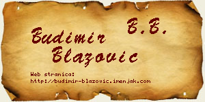 Budimir Blažović vizit kartica